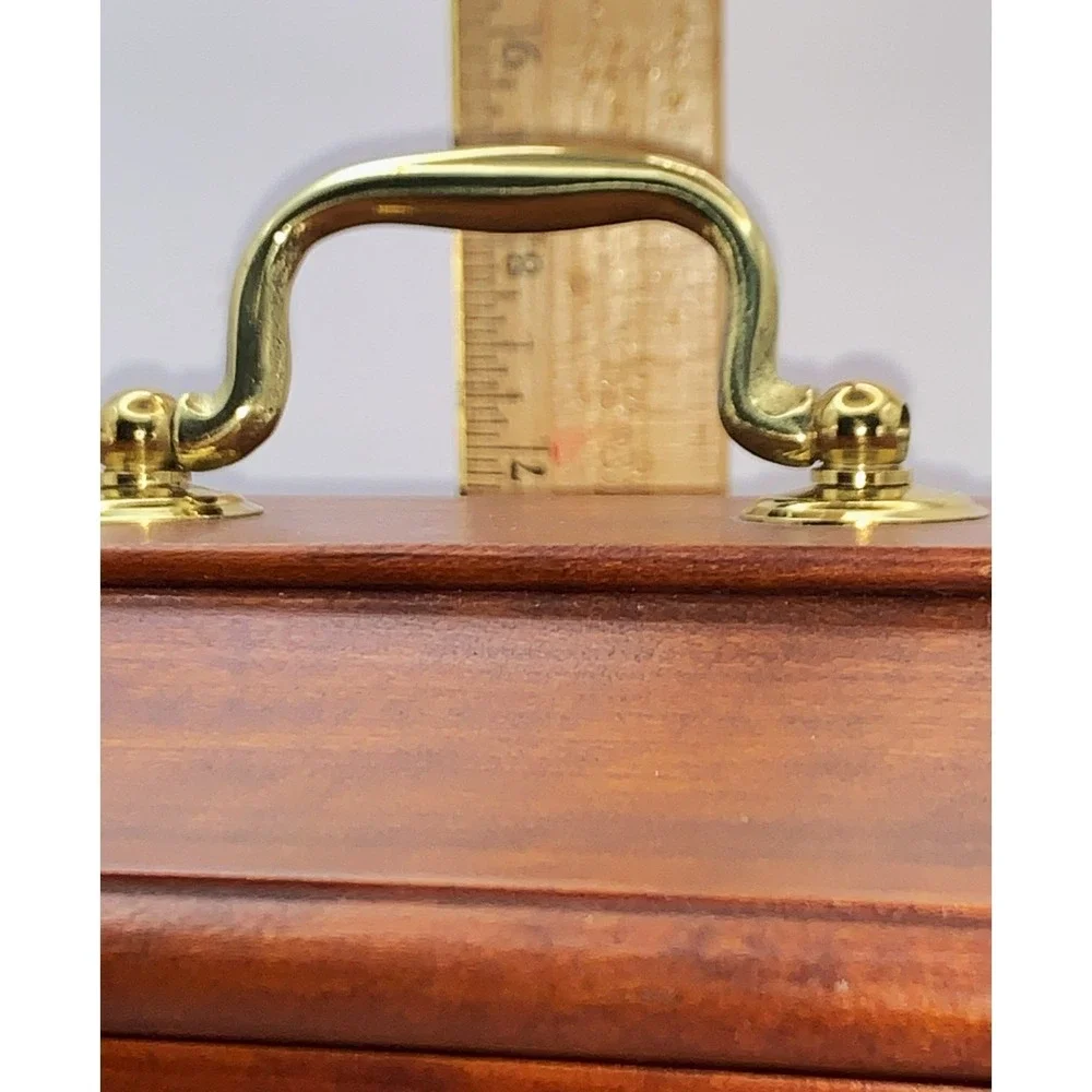 American Crafted Handmade Cherry Wood Box w Lid Funerary Ashes Storage, Keepsake
